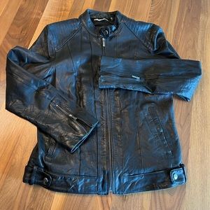 EUC Cole Haan Leather Moto Jacket